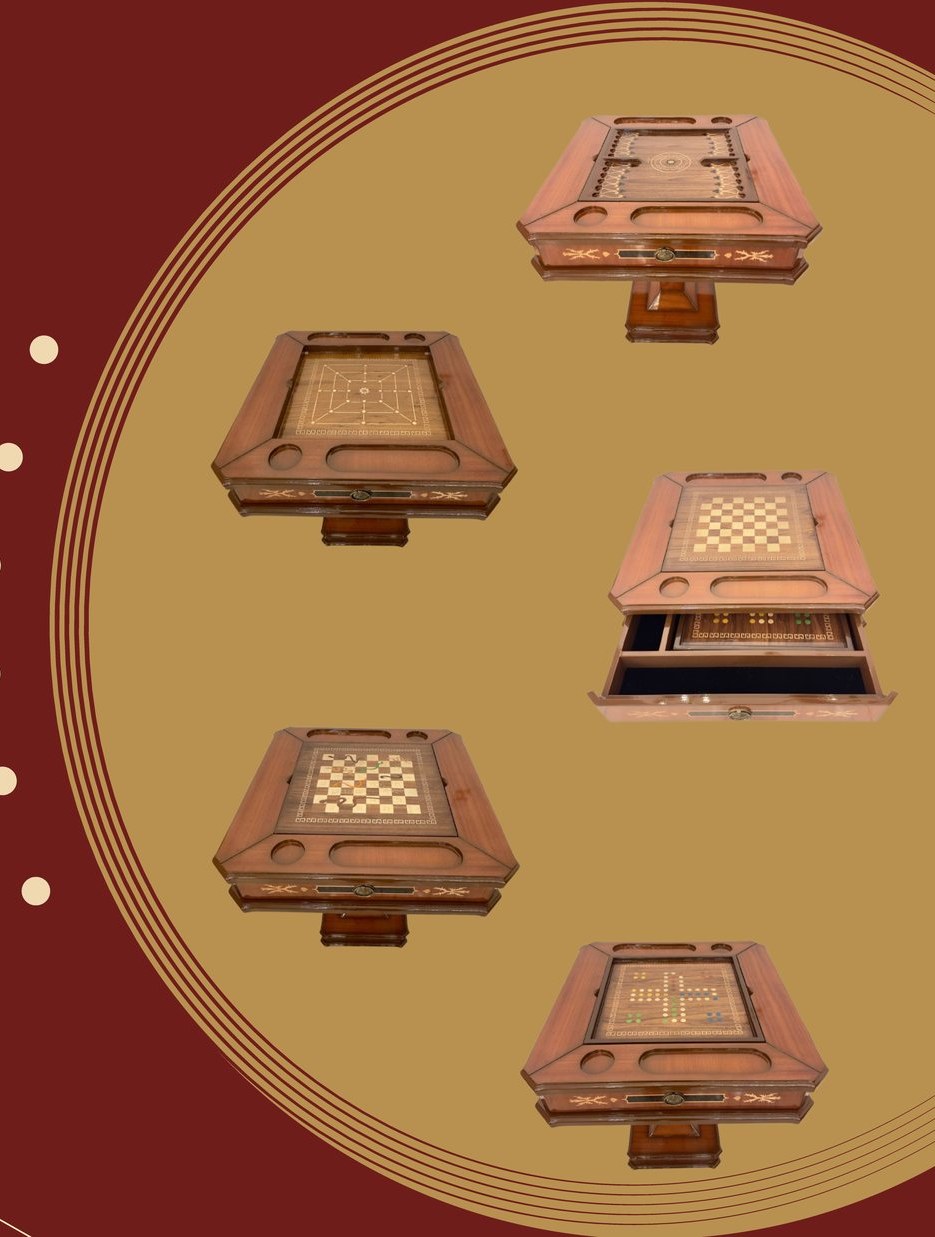 Board Table — chess, backgammon, ludo and cards